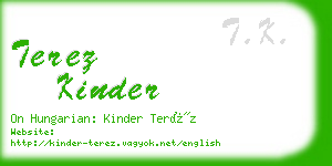 terez kinder business card